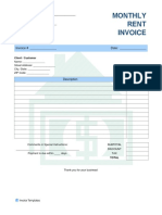 Monthly Rent Invoice: Company Name