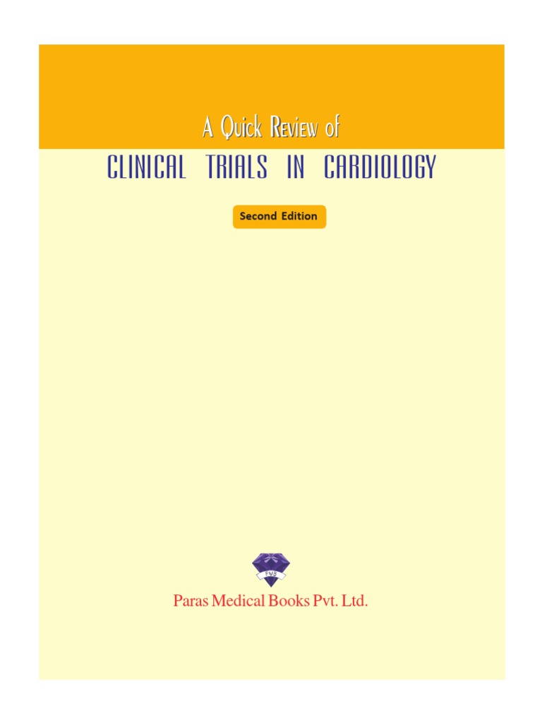 Clinical Trials In Cardiology 2nd Ed Pdf Pdf Percutaneous Coronary