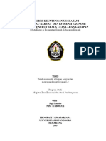 Analisis Keuntungan Usahatani Tembakau Rakyat Dan Efisiensi Ekonomi Relatif Menurut Skala Luas Lahan Garapan