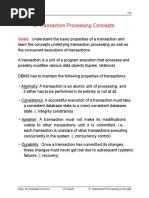 Transaction Processing Concepts: Goals