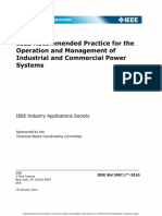 IEEE 3007.1-2010 Recommended Practice For The Operation and Management of Power System