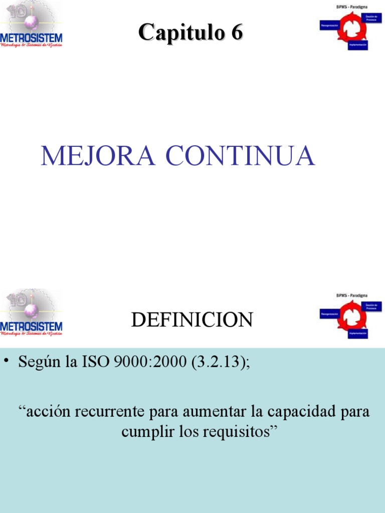Estrategias de Mejora Continua en ISO | PDF | Benchmarking | Calidad ...