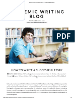 How To Write A Successful Essay - Academic Writing Blog