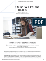 Main Step of Essay Revision - Academic Writing Blog
