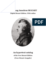 MOZART, Wolfgang Amadeus - Digital Mozart Edition. NMA Online. An Hypertext Catalog of The New Mozart Edition (Neue Mozart-Ausgabe)