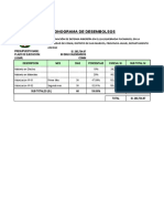 Cronograma de Desembolsos Defensa