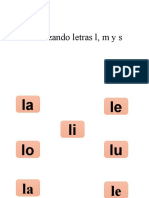 Reforzando letras l, m y s