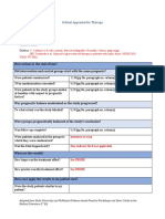 Critical Appraisal For Therapy: Citation