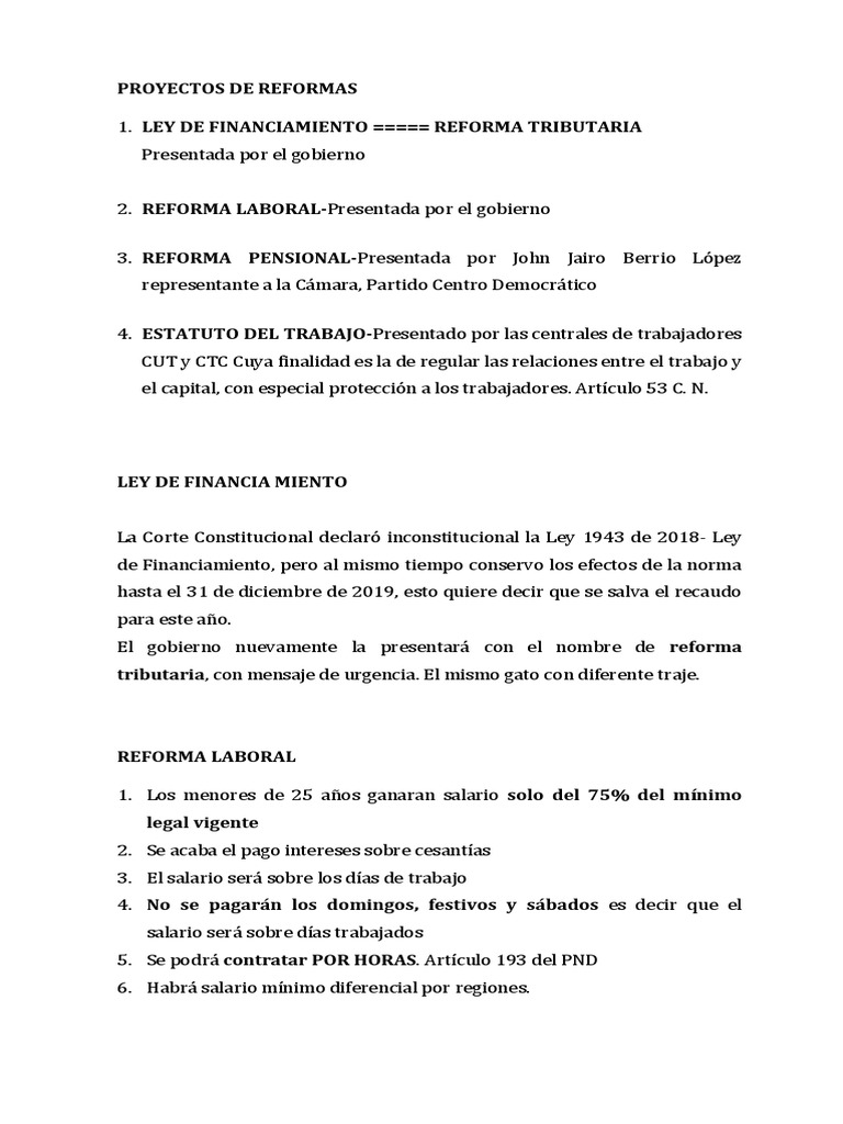 Reforma Laboral | PDF | Pensión | Salario