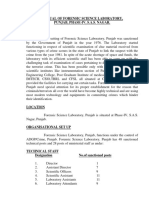Manual of Forensic Science Laboratory, Punjab, Phase-Iv, S.A.S. Nagar. History