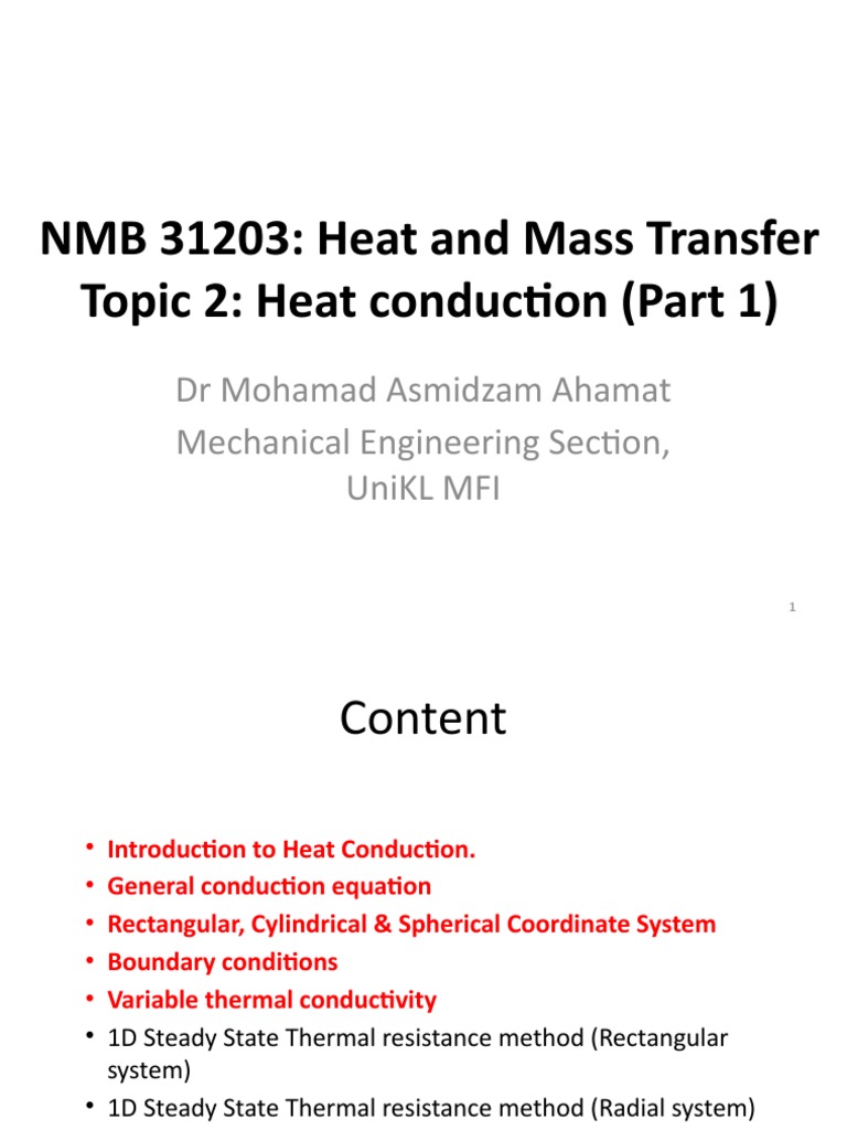 Heat Conduction (Part 1) | PDF | Thermal Conduction | Thermal Conductivity