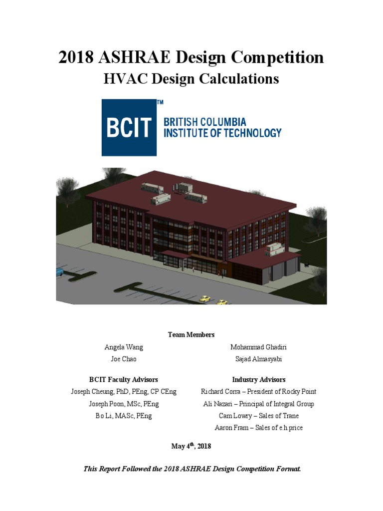 2018 ASHRAE HVAC Design Report | PDF | Ventilation (Architecture ...