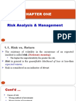 Chapter One: Risk Analysis & Management