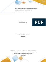 Paso 5 - Elaborar Ensayo Sobre Los Factores Sociales, Políticos y Económicos