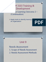 Unit 9 (1) Needs Assessment Methods & Obstacles