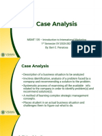 Case Analysis MGMT 135 Introduction