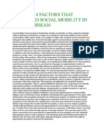 Examine 4 Factors That Promoted Social Mobility in The Caribbean