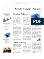 Village Montessori Academy Newsletter Highlights Upcoming Events