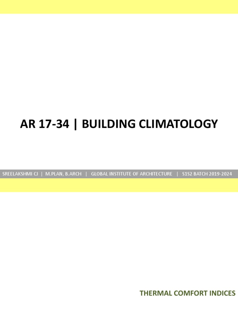2 B Thermal Comfort Indices | PDF | Atmospheric Sciences | Atmospheric ...