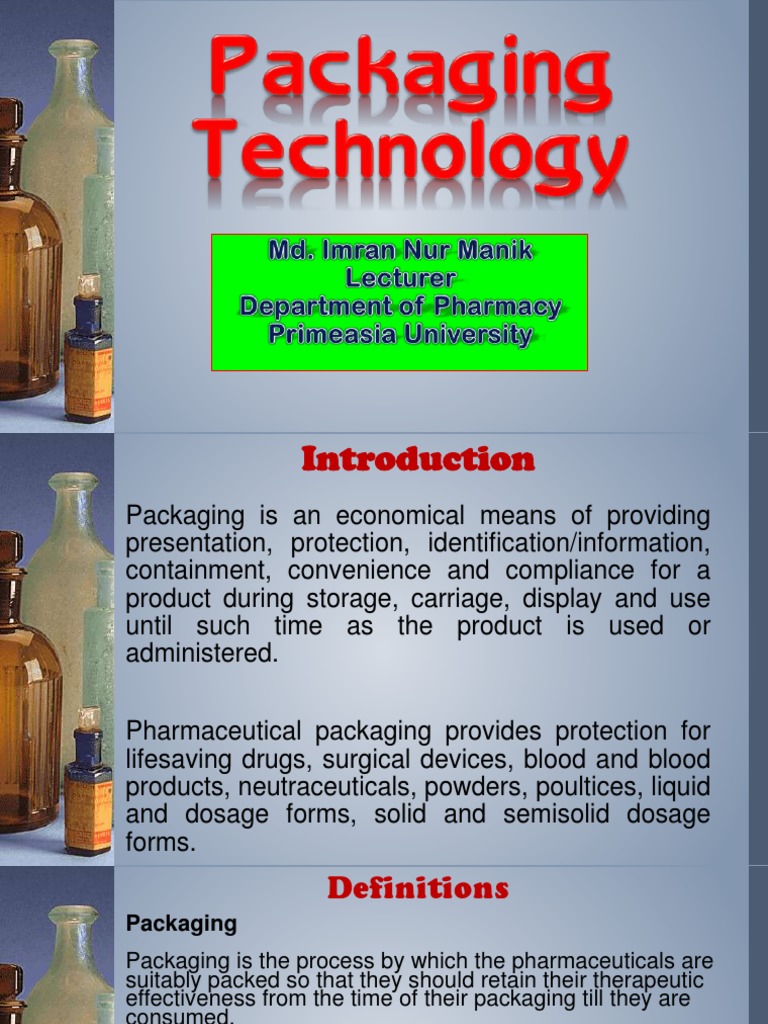 Pharmaceutical Packaging Essentials | PDF | Glasses | Polyethylene