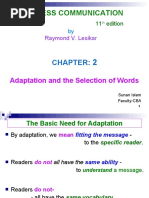 Business Communication: Adaptation and The Selection of Words