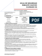 MSDS ESMALTE CAUCHO CLORADO HS