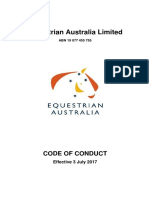 Equestrian Australia Limited: Code of Conduct