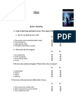 Before Reading: 1-Look at The Front and Back Covers. Now Answer These Questions