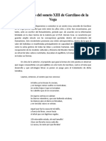 Análisis del Soneto XIII de Garcilaso de la Vega sobre el mito de Dafne y Apolo