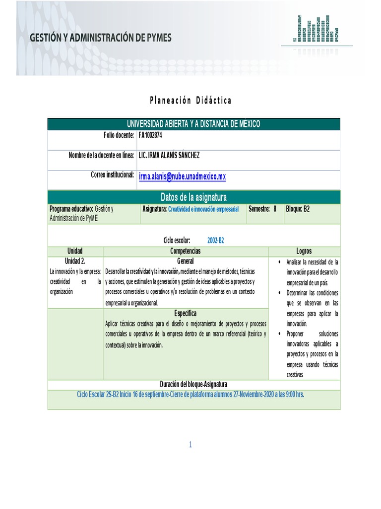 PD Gcie U2 Fa1002874 PDF | PDF | Innovación | Creatividad
