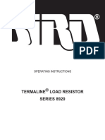 Carga Fantasma Bird - 8920 - Series - Termaline - Load - Resistor - Manual