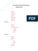 IT2307: Microcontrollers and Industrial Automation: Assignment No.: 02