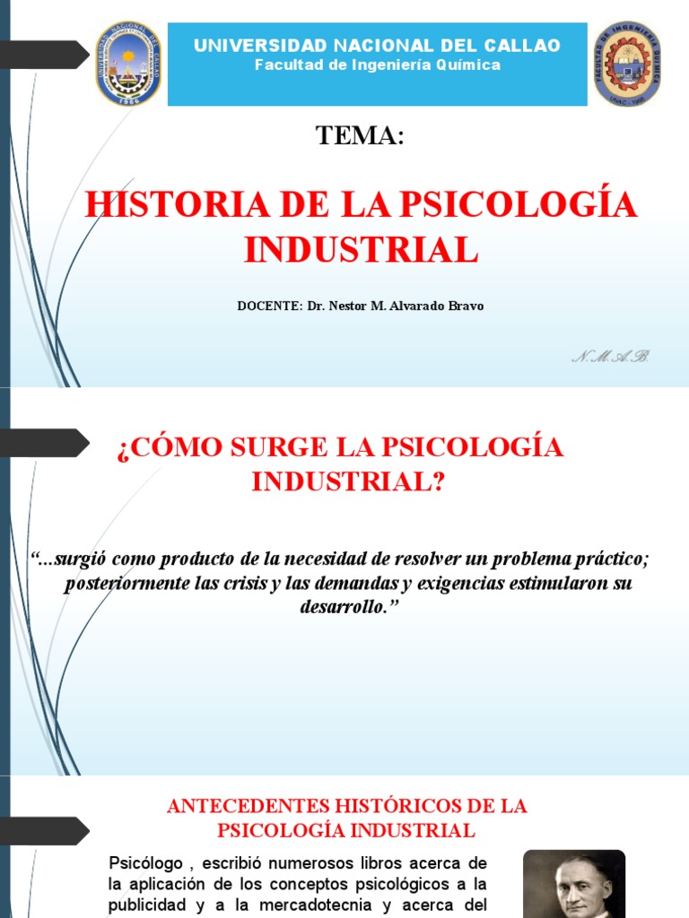 S2. Historia de La Psicologia Industrial PDF Sicología Business