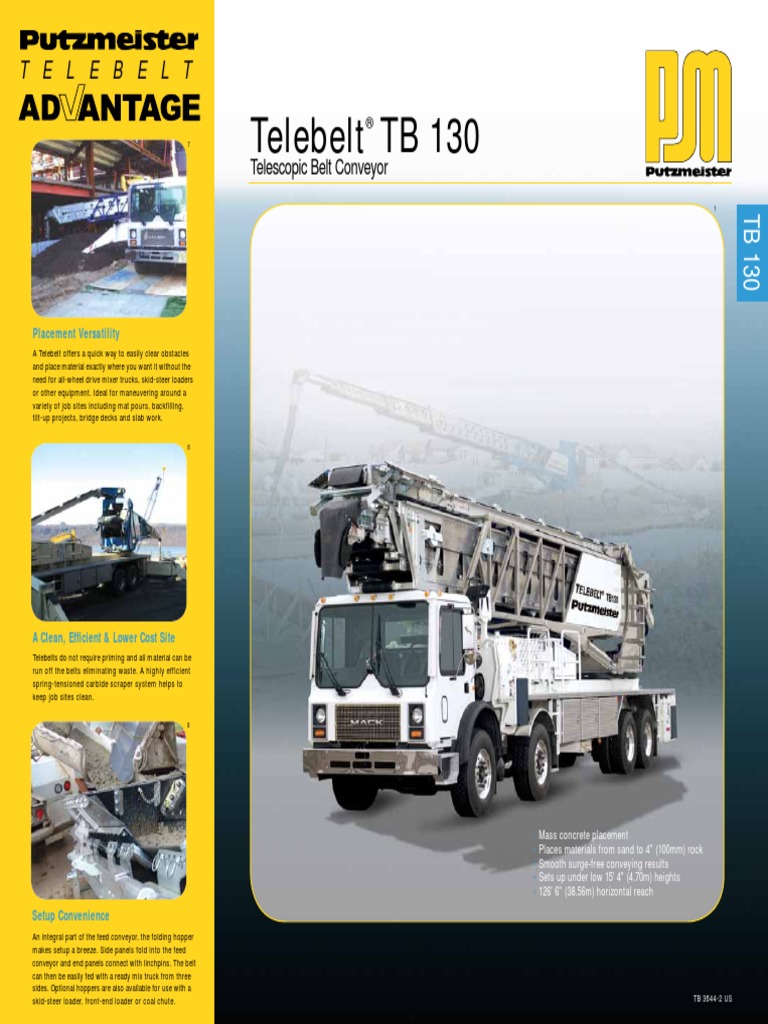 Telebelt TB 130 | PDF | Truck | Concrete
