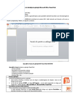 Aplicatia Powerpoint Elemente de Interfata Crearea Unei Prezentari PDF