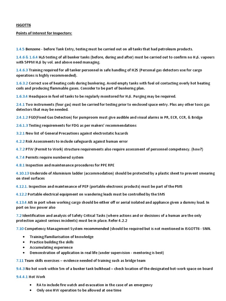 ISGOTT 6th Edition Safety Guidelines | PDF | Fuel Oil | Pump