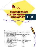 Contoh Kasus Penerangan Ruang Kuliah