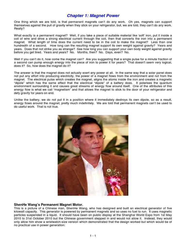 Chapter 1 Power Shenhe Wang'S Permanent Motor PDF