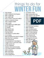 50 Things To Do For Winter Fun