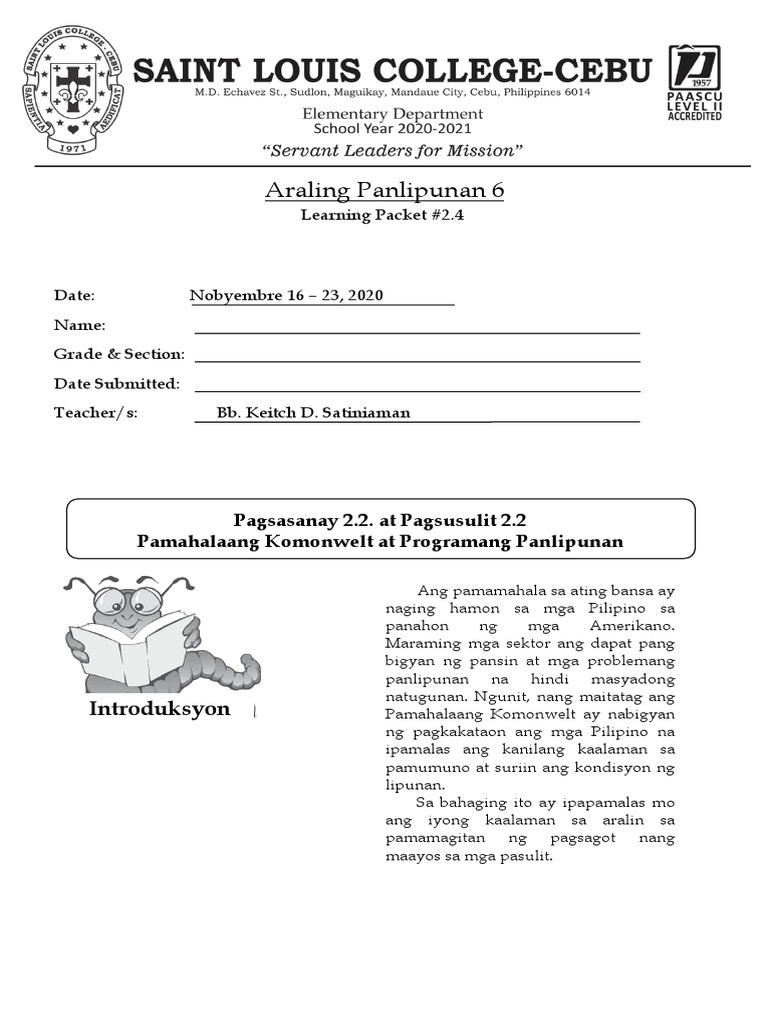 AP6 Packet 2.4 | PDF