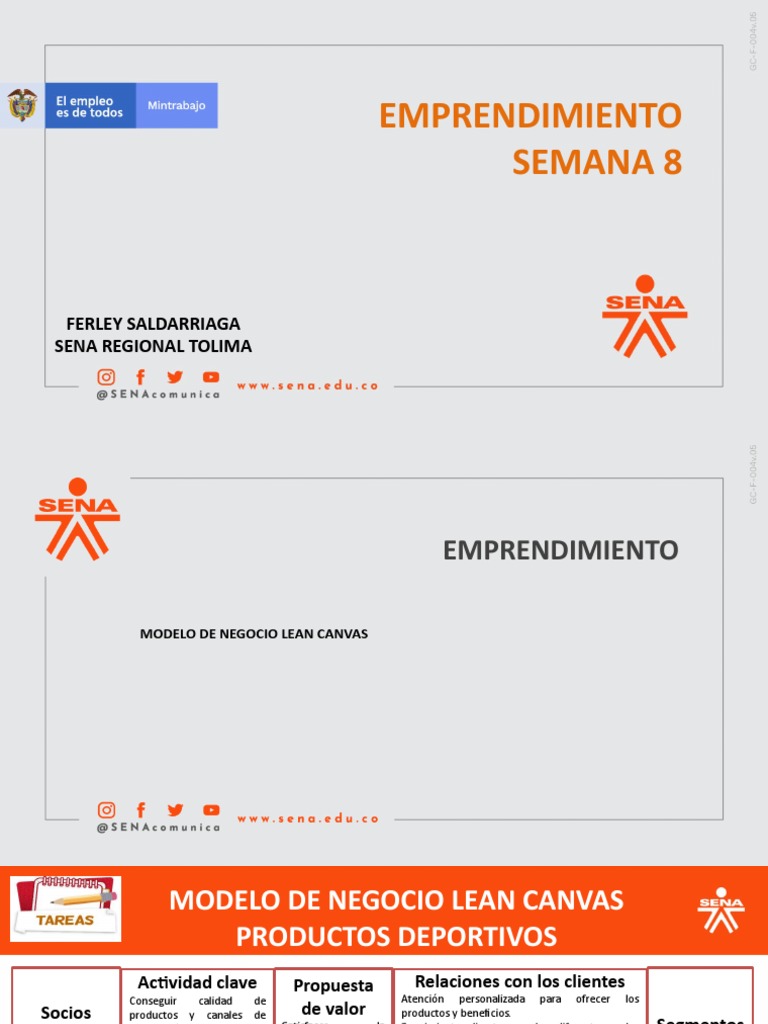 Lean Canvas para Productos Deportivos | PDF | Modelo de negocio ...