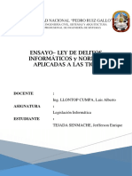 ENSAYO - LEY DE DELITOS INFORMÁTICOS y NORMAS APLICADAS A LAS TIC'S PDF