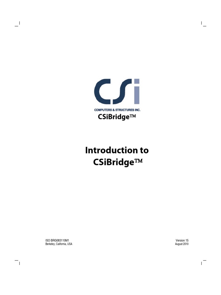 CSiBridge User Guide and Tutorial | PDF | Bridge | Structural Load