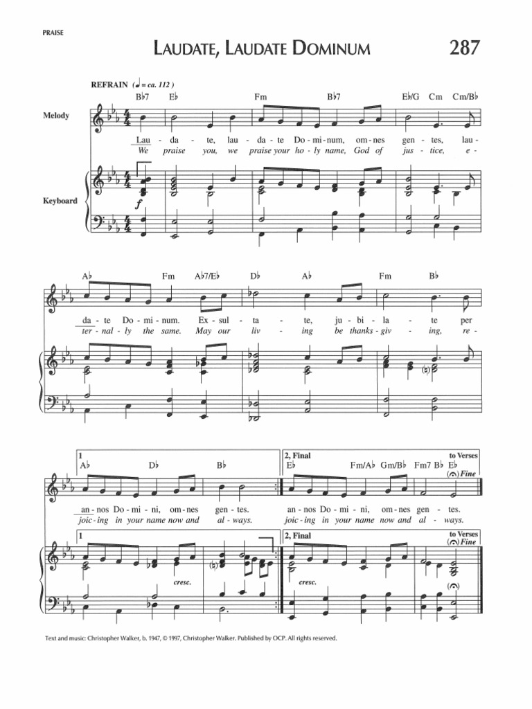 Laudate Laudate Dominum | PDF