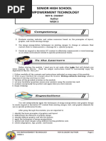 Senior High School Empowerment Technology: Roy B. Caubat Author Week 5