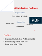 Constraint Satisfaction Problems: Prof. Abbas AL-Bakri