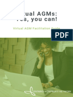Virtual Agms: Yes, You Can!: Virtual Agm Facilitation Guide