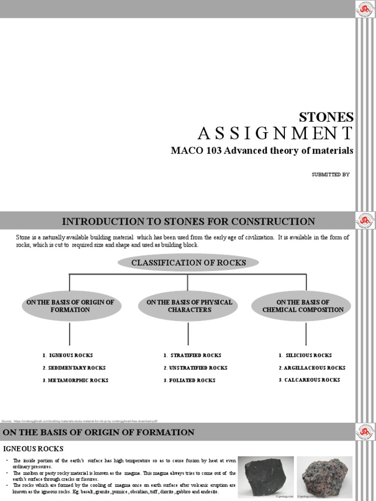 Assignment: MACO 103 Advanced Theory of Materials | PDF | Rock (Geology ...