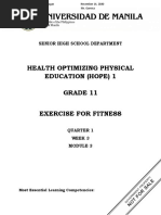 Health Optimizing Physical Education (Hope) 1 Grade 11 Exercise For Fitness