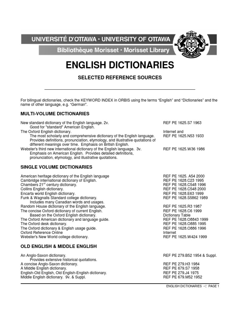 Dict Eng | PDF | Dictionary | Reference Works
